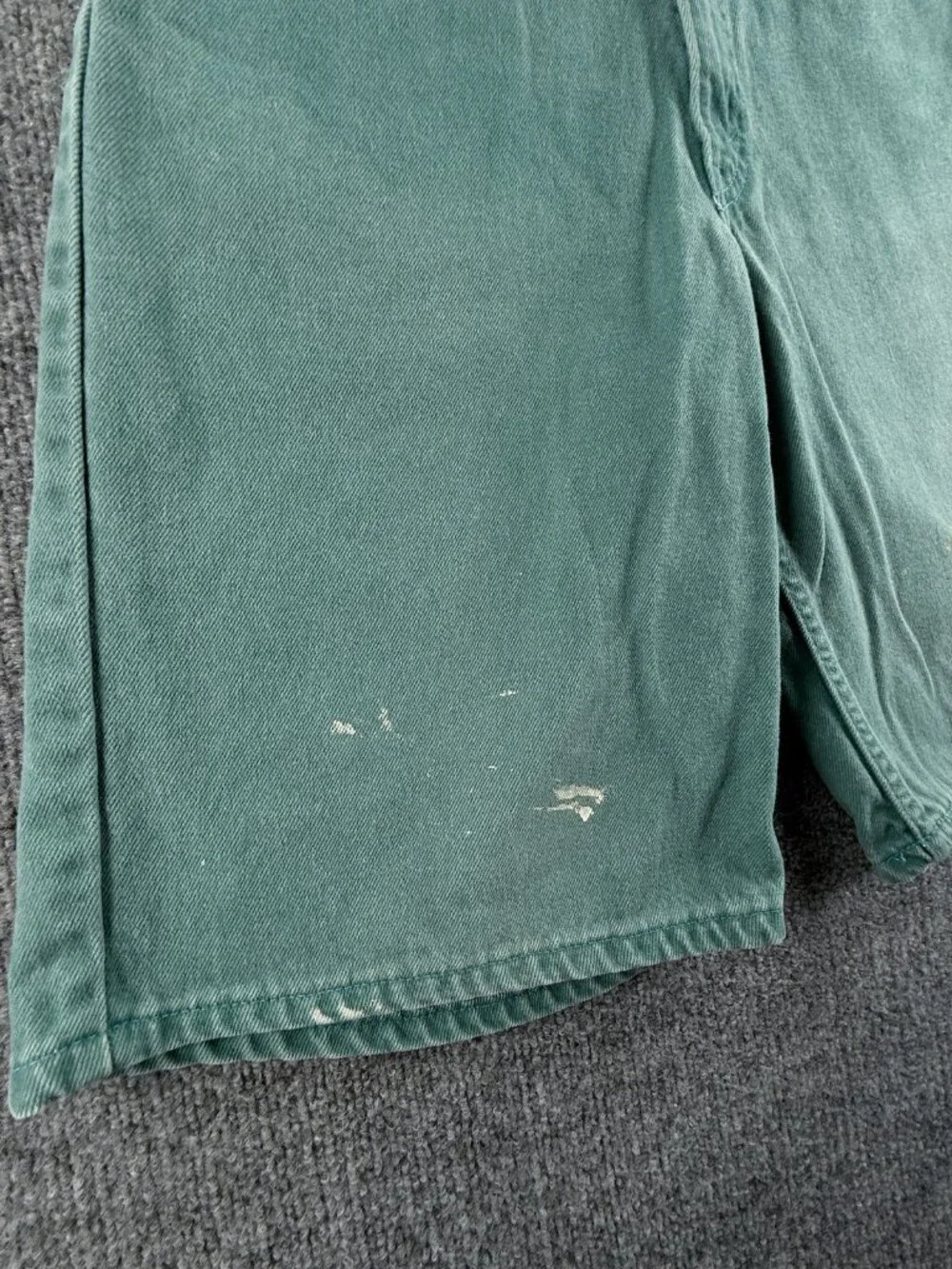 VTG Levis Orange Tab 560 Loose Cotton Denim USA 30 Jort Green Shorts ACTL 30x11